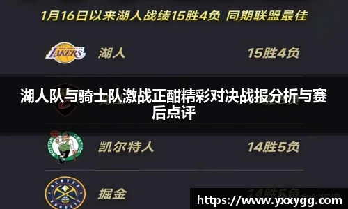 湖人队与骑士队激战正酣精彩对决战报分析与赛后点评
